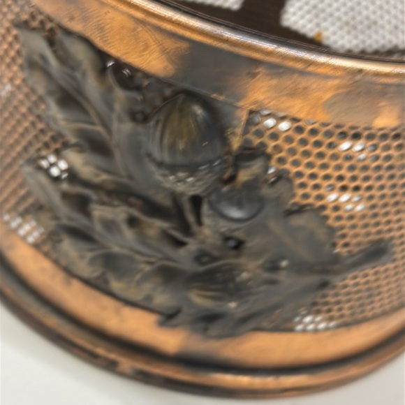 vintage wire mesh basket, metal bucket - Picture 3 of 6